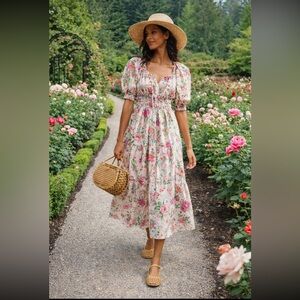 Anthropologie NWT The Somerset Maxi Dress: Puff- Sleeve Edition size XXS